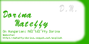 dorina mateffy business card